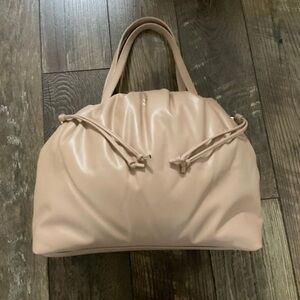 Victoria’s Secret Elegant Light Tan, Tassel Accents Women's Handbag. Silky Soft